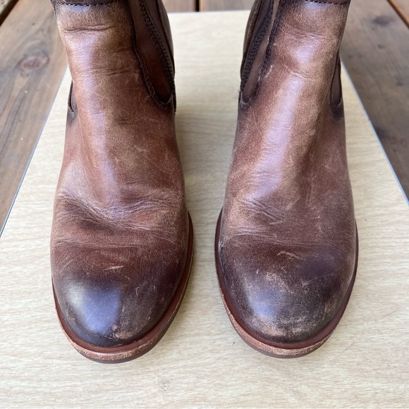 Kork-Ease Cherna Back Tie Stacked Heel Boot In Brown Leather Sz 8.5 - Picture 9 of 16
